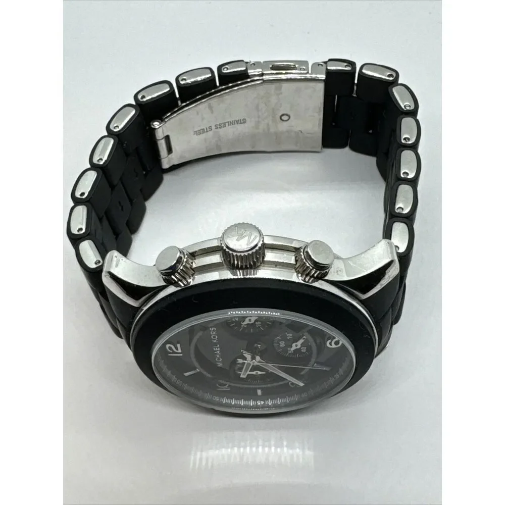 Michael Kors Runway MK8107 Men Analog Black Chronograph Dial Quartz Watch JNA836